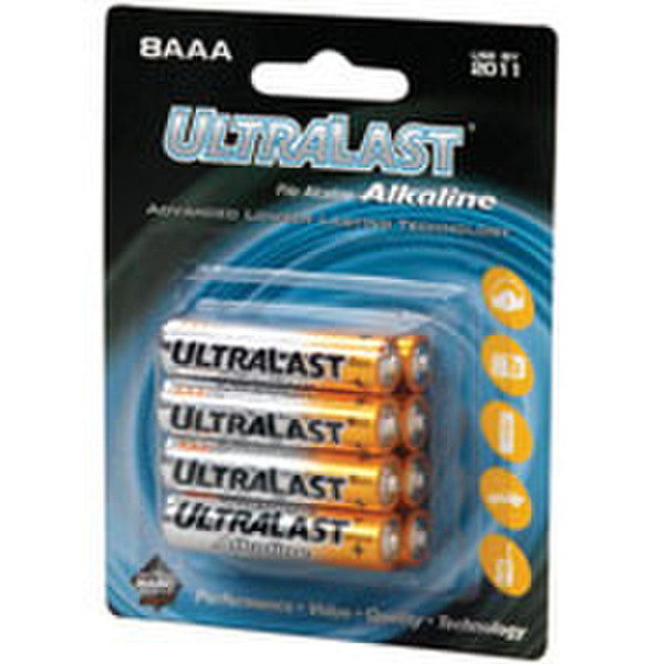 UltraLast ULA8AAA Щелочной 1.5В батарейки