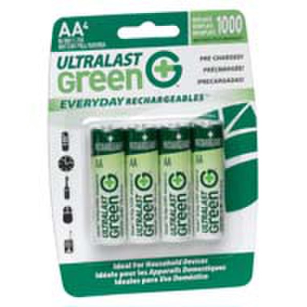 UltraLast ULGED4AA Nickel-Metal Hydride (NiMH) 1.2V non-rechargeable battery