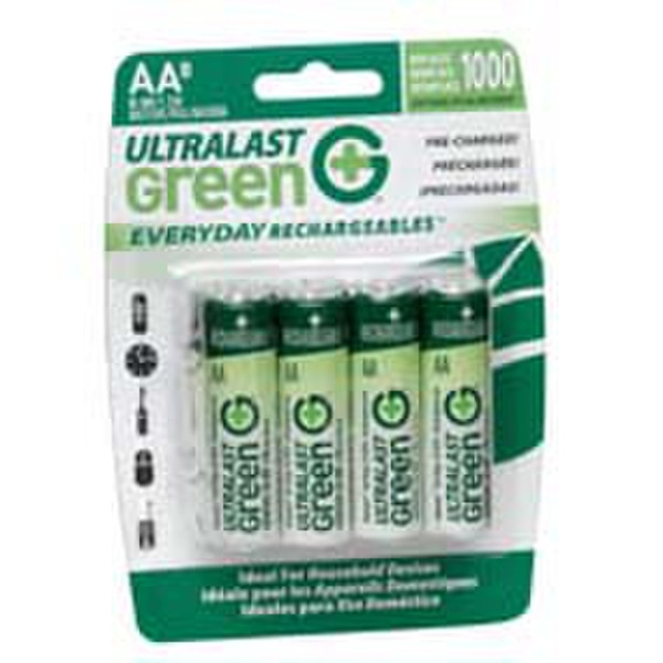 UltraLast ULGED8AA Nickel-Metal Hydride (NiMH) 1.2V non-rechargeable battery
