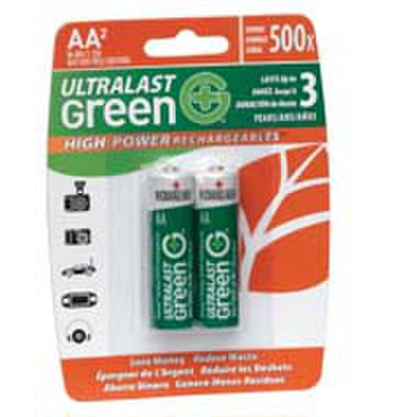 UltraLast ULGHP2AA Nickel-Metallhydrid (NiMH) 1.2V Nicht wiederaufladbare Batterie