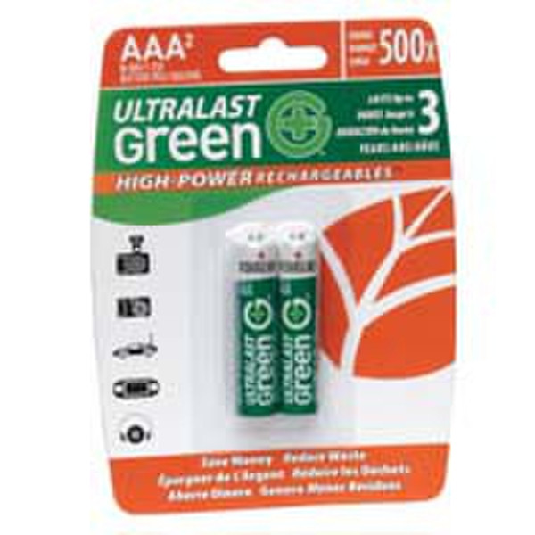 UltraLast ULGHP2AAA Никель-металл-гидридный (NiMH) 1.2В батарейки