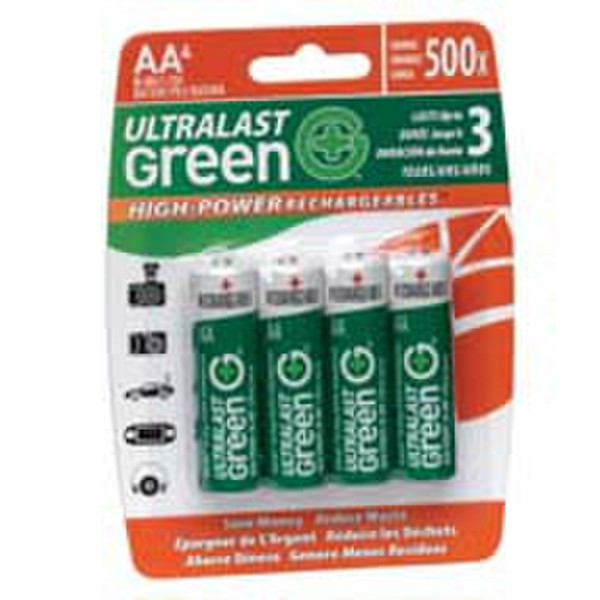 UltraLast ULGHP4AA Nickel-Metal Hydride (NiMH) 1.2V non-rechargeable battery