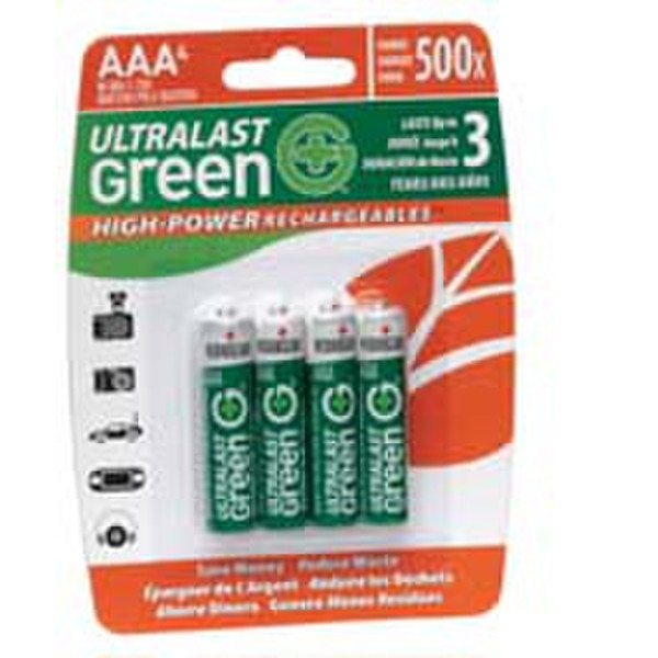 UltraLast ULGHP4AAA Никель-металл-гидридный (NiMH) 1.2В батарейки