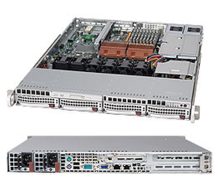 Supermicro SuperChassis 815TQ-R650UB (Black) Niederprofil (superflach) 650W Schwarz Computer-Gehäuse