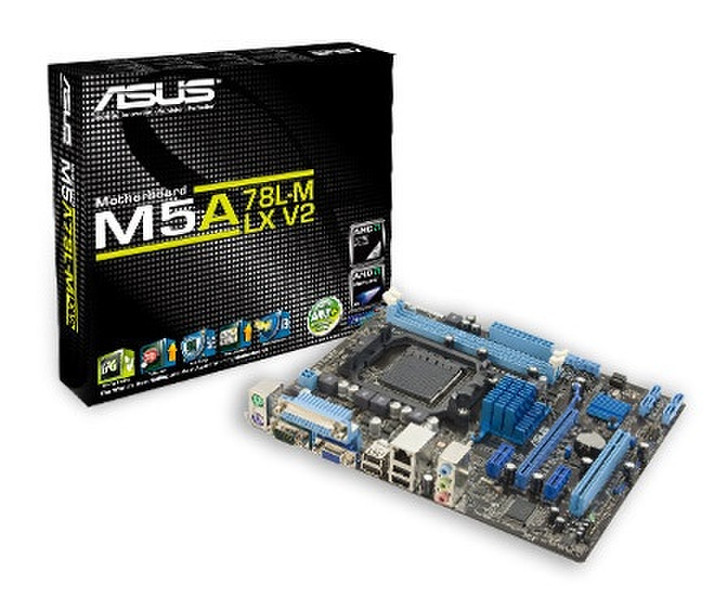 ASUS M5A78L-M LX V2 AMD 760G Socket AM3+ Микро ATX
