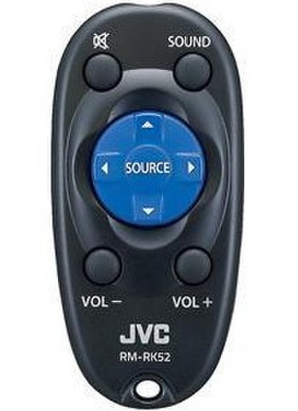 JVC RM-RK52 Беспроводной RF Нажимные кнопки Черный пульт дистанционного управления