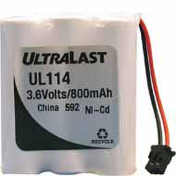 UltraLast UL114 Nickel-Cadmium (NiCd) 800mAh 3.6V