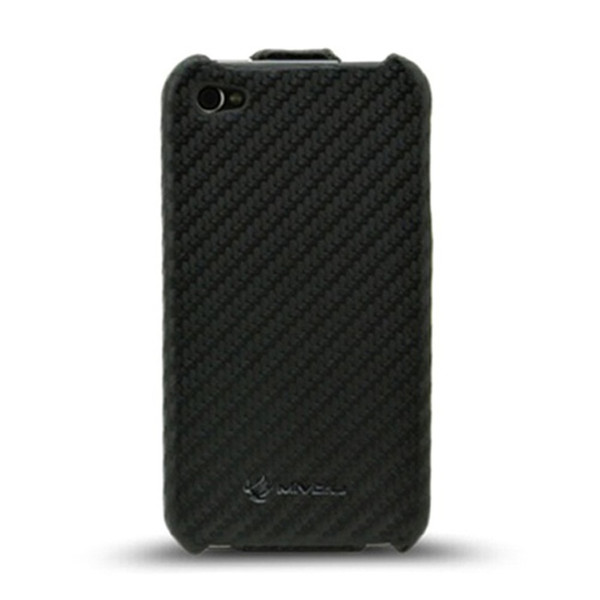 Mivizu iPhone 4 Sleek Leather Case Флип Черный