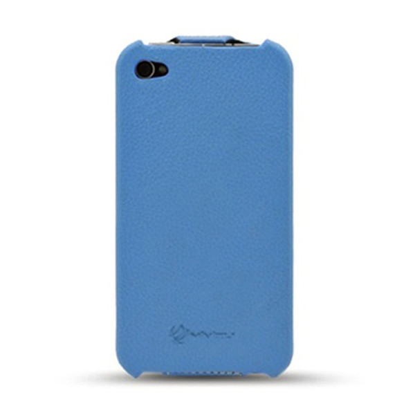 Mivizu iPhone 4 Sleek Leather Case Ruckfall Blau