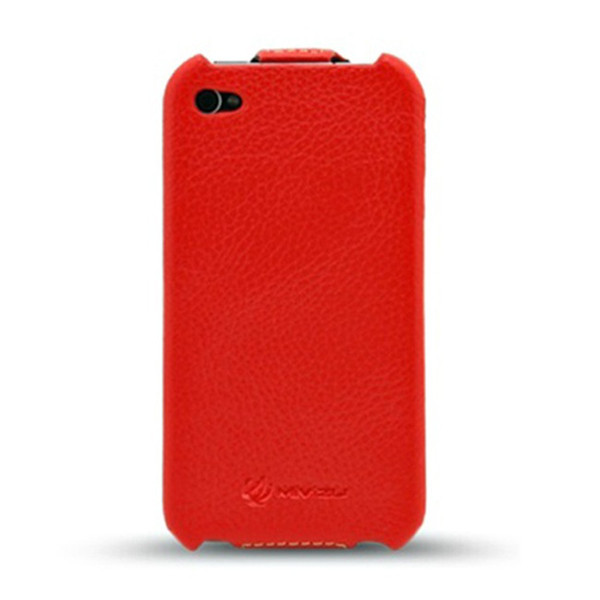 Mivizu iPhone 4 Sleek Leather Case Ruckfall Rot
