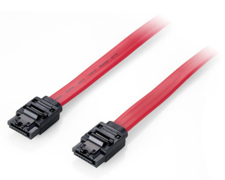 Equip SATA III, 0.5m 0.5м SATA III 7-pin SATA III 7-pin Красный кабель SATA