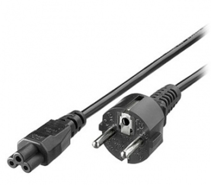 Equip C5 - Schuko, 1.8m 1.8m C5 coupler CEE7/14 Schuko Black power cable