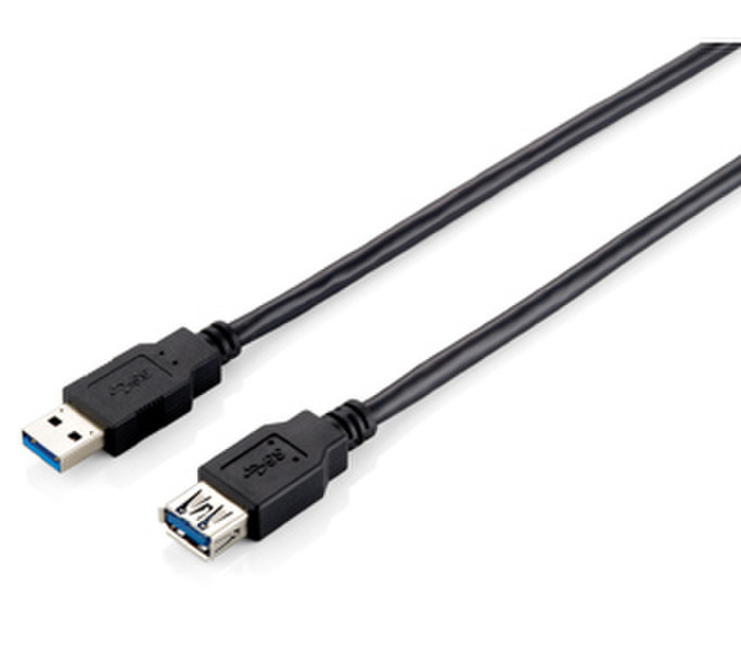 Equip USB3.0, AM-AF, 2.0m 2m USB A USB A Black