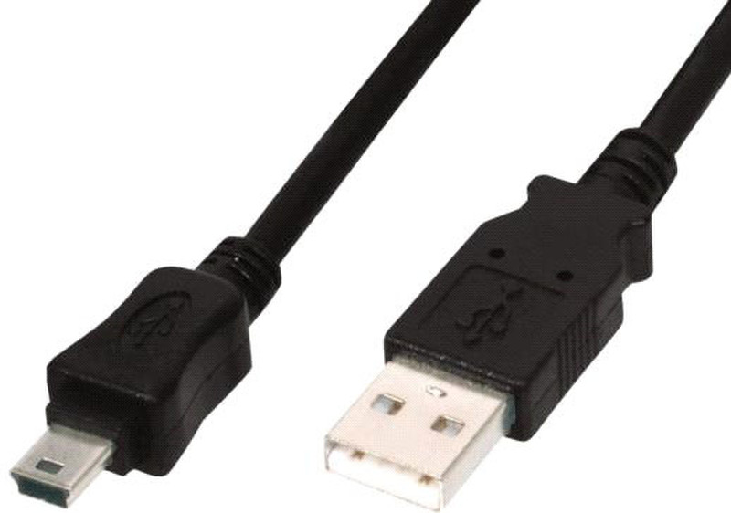 Digitus 3m USB 2.0 3m USB A Mini-USB B Black USB cable