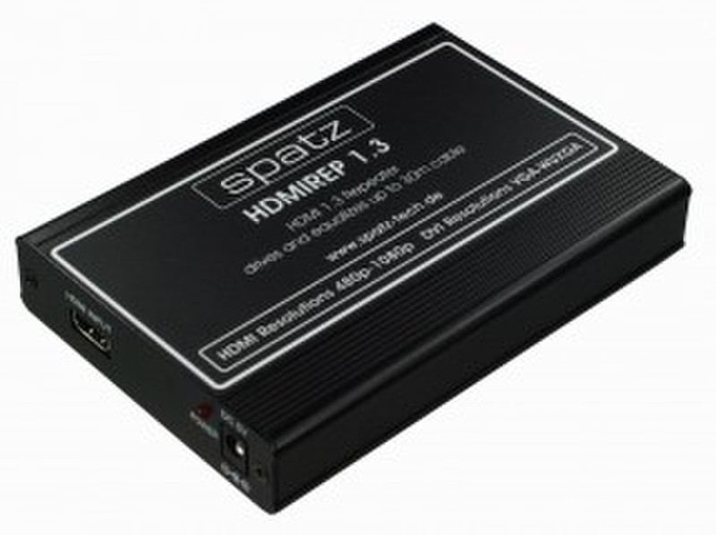 Spatz HDMIREP AV transmitter Schwarz Audio-/Video-Leistungsverstärker