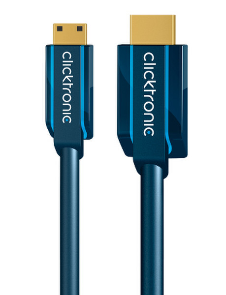 ClickTronic 1m Mini-HDMI Adapter 1m Mini-HDMI HDMI Blau