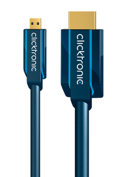 ClickTronic 1m Micro-HDMI Adapter 1m Micro-HDMI HDMI Blau