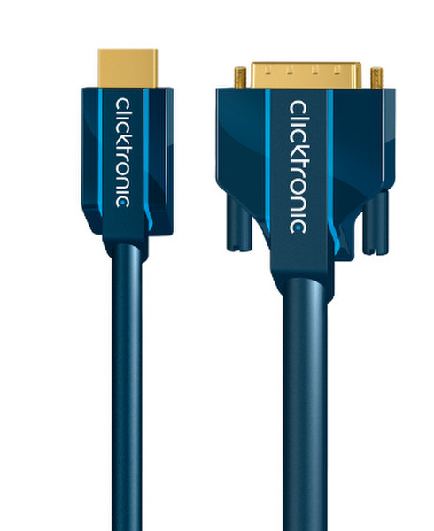 ClickTronic 1m HDMI/DVI Adapter 1m HDMI DVI-D Blue