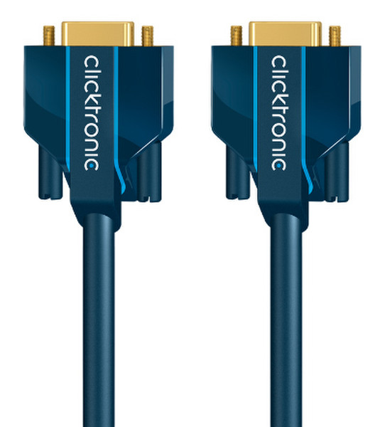 ClickTronic 1m VGA Connection 1м VGA (D-Sub) VGA (D-Sub) Синий VGA кабель