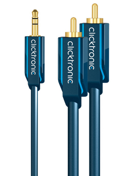 ClickTronic 7.5m MP3 Adapter 7.5м 3.5mm 2 x RCA Синий