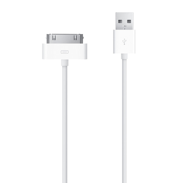 Apple MA591G/A-B USB 2.0 30-pin White mobile phone cable