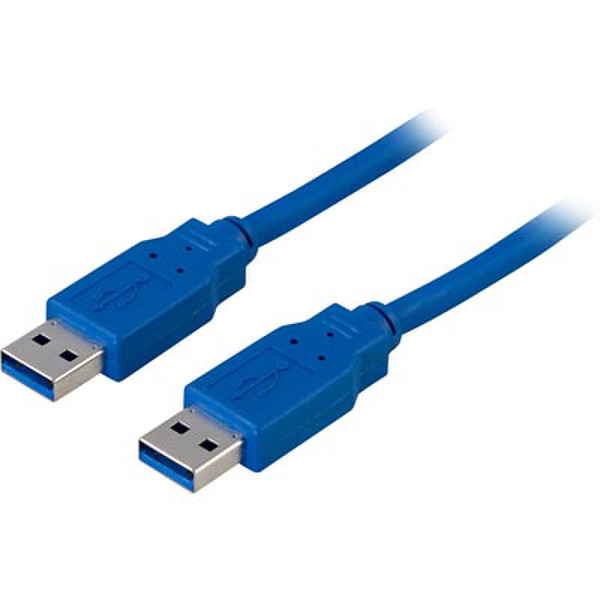 Deltaco USB 3.0, 0.5m 0.5м USB A USB A Синий