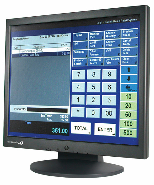 Logic Controls LE1017 Touchscreen Monitor