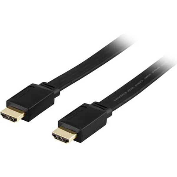 Deltaco HDMI-1020F 2m HDMI HDMI Black