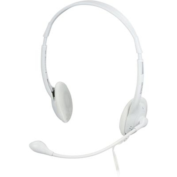 Deltaco HL-2V Kopfband Weiß Headset