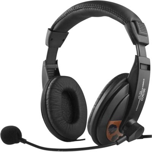 Deltaco HL-56 Kopfband Schwarz Headset