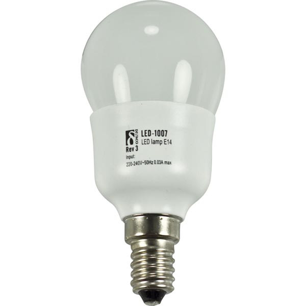 Deltaco LED-1007 1.5Вт E14 A Белый LED лампа