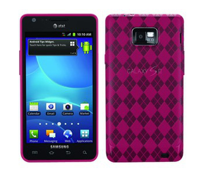 Amzer Luxe Argyle High Gloss TPU Soft Gel Skin Case Cover Black,Pink
