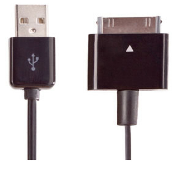 Xqisit Charge & sync cable 1м USB iPhone/iPod Connector Черный дата-кабель мобильных телефонов