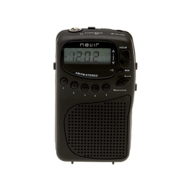 Nevir NVR-125 D Часы Цифровой Черный радиоприемник