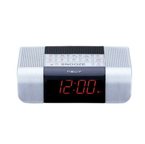 Nevir NVR-332 Часы Цифровой Cеребряный радиоприемник