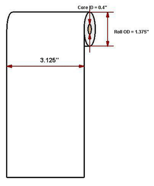 Datamax O'Neil Long Life paper, 3.125