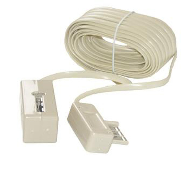 MCL PTT 20m 20м Белый телефонный кабель