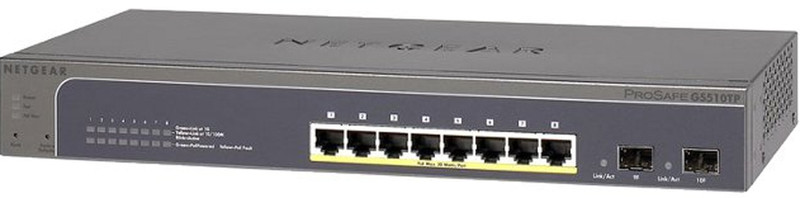 Netgear GS510TP gemanaged Energie Über Ethernet (PoE) Unterstützung Grau