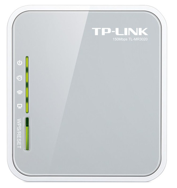 TP-LINK TL-MR3020 Однодиапазонный (2,4Ггц) Быстрый Ethernet 3G 4G Серый, Белый беспроводной роутер