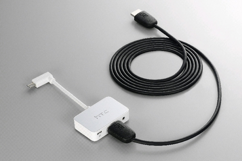 HTC AC M500 ExtMicro-USB 12 pin HDMI Schwarz, Weiß Handykabel