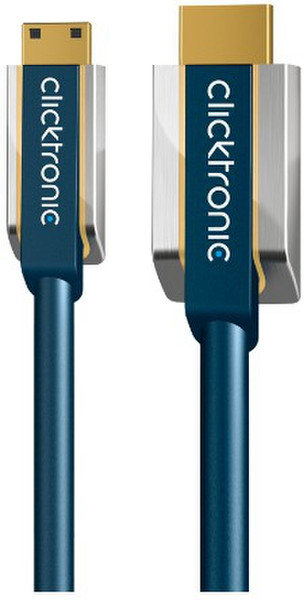 ClickTronic 3m HDMI A/mini-C 3m HDMI Mini-HDMI Blau, Silber