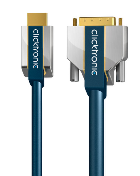 ClickTronic 1m HDMI/DVI 1m HDMI DVI-D Blau