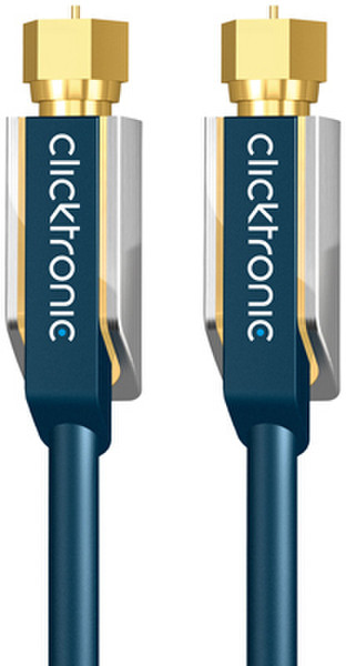 ClickTronic 1m SAT Antenna Cable 1m F F Blau