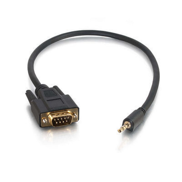 C2G Velocity DB9 3.5 mm Black cable interface/gender adapter