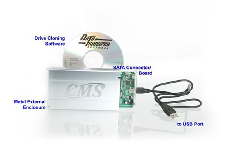 CMS Products DTK-25S2 2.5" Питание через USB кейс для жестких дисков