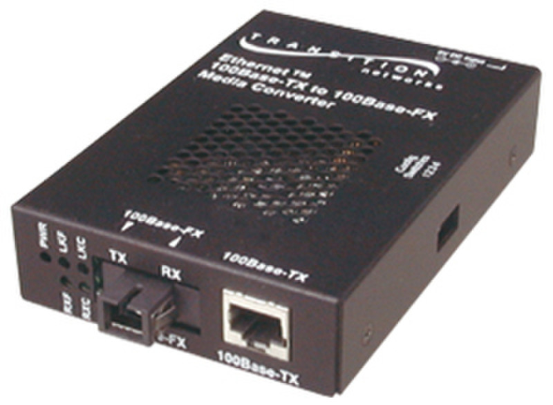 Transition Networks E-100BTX-FX-05(106) 100Mbit/s 1550nm Single-mode Black network media converter