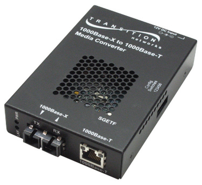 Transition Networks SGETF1013-110-NA 1000Mbit/s 850nm Multi-mode Black network media converter