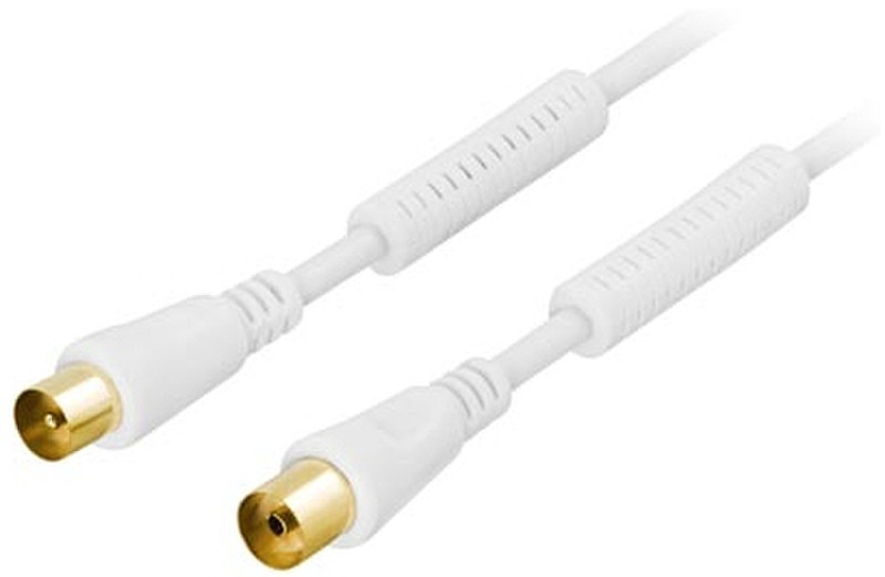 Deltaco AN-101 1m IEC 169-2 IEC 169-2 White coaxial cable
