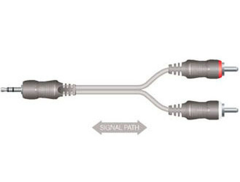 Techlink 640025 5m 3.5mm 2 x RCA Grau Audio-Kabel