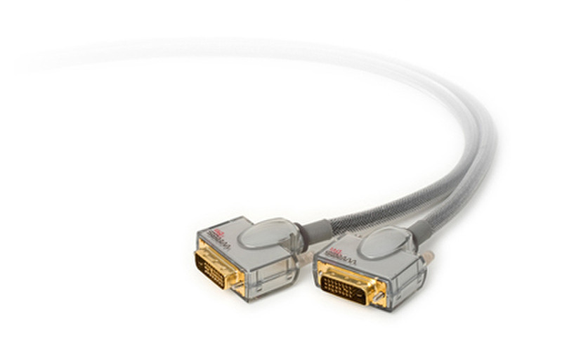 Techlink WiresCR, DVI-D - DVI-D 2м DVI-D DVI-D Серый DVI кабель